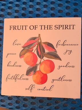 Fruit of the Spirit Wall Art - Peach Illustration - Unbranded